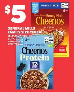 Independent Grocer GENERAL MILLS FAMILY SIZE CEREAL offer