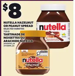 Independent Grocer NUTELLA HAZELNUT OR PEANUT SPREAD offer