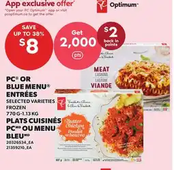 Independent Grocer PC OR BLUE MENU ENTRÉES, 770 G-1.13 KG offer