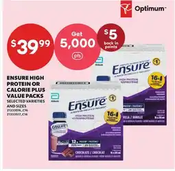 Independent Grocer ENSURE HIGH PROTEIN OR CALORIE PLUS VALUE PACKS offer