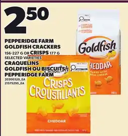 Independent Grocer PEPPERIDGE FARM GOLDFISH CRACKERS, 156-227 G OR CRISPS, 177 G offer