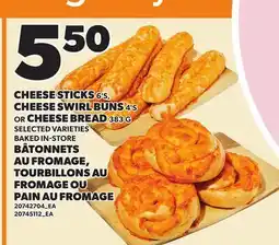 Independent Grocer CHEESE STICKS 6'S, CHEESE SWIRL BUNS 4'S OR CHEESE BREAD offer