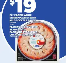 Independent Grocer PC PACIFIC WHITE SHRIMP PLATTER WITH MILD COCKTAIL SAUCE offer