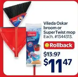 Walmart Vileda Oskar broom or SuperTwist mop offer