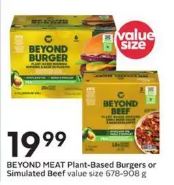 Sobeys Plant-Based Burgers or Simulated Beef offer