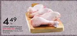 Sobeys COMPLIMENTS Fresh AIR-CHILLED Chicken Drumsticks Family Size offer