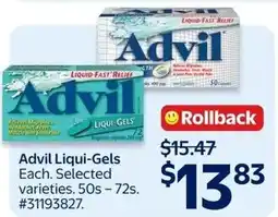 Walmart Advil Liqui-Gels offer