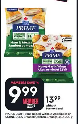 Sobeys Prime Raised Without Antibiotics or Breaded Chicken & Wings offer