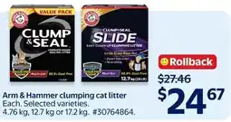 Walmart Arm & Hammer clumping cat litter offer