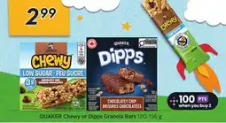 Sobeys Chewy or Dips Granola Bars offer