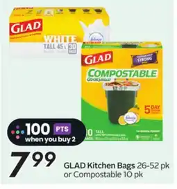 Sobeys Kitchen Bags 26-52 pk or Compostable 10 pk offer