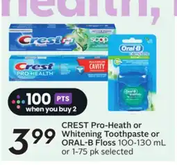 Sobeys Pro-Heath or Whitening Toothpaste or ORAL-B Floss offer