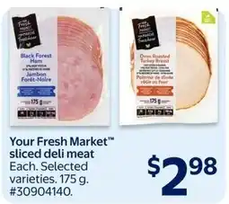 Walmart Your Fresh Market sliced deli meat offer