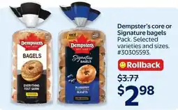 Walmart Dempster's bagels offer