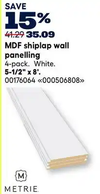 RONA MDF shiplap wall panelling offer