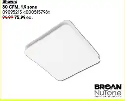 RONA 80 CFM, 1.5 sone BROAN NUTONE bath fans offer