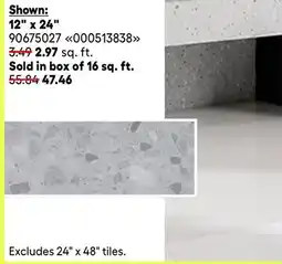 RONA 12 x 24 ARITZ floor tiles offer
