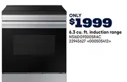 RONA SAMSUNG 6.3 cu. ft. induction range offer