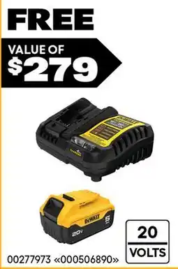 RONA DEWALT 20V MAX 5Ah Battery and Charger Kit offer