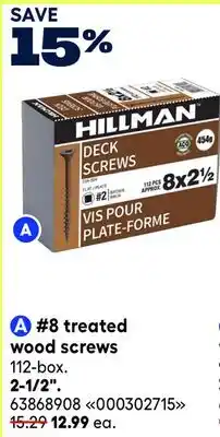 RONA HILLMAN #8 treated wood screws offer