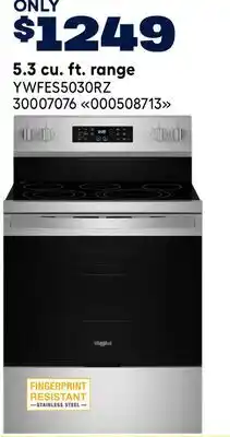 RONA Whirlpool 5.3 cu. ft. range offer