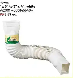 RONA x 3 to 3 x 4, white downspout extensions offer