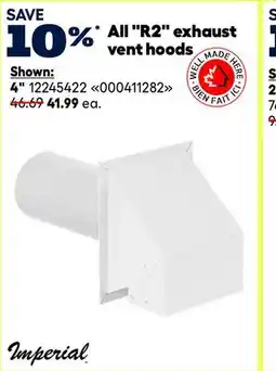 RONA Imperial R2 exhaust vent hoods, 4 offer