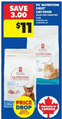 Real Canadian Superstore PC NUTRITION FIRST CAT FOOD offer