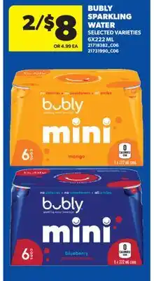 Real Canadian Superstore BUBLY SPARKLING WATER, 6 PK 12 OZ offer