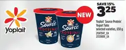 Real Canadian Superstore YOPLAIT SOURCE PROTEIN YOGURT TUBS offer