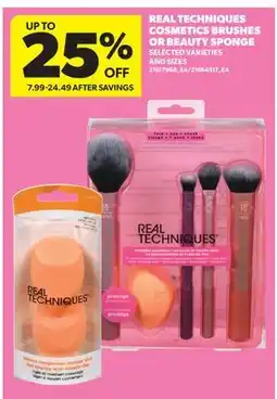Real Canadian Superstore REAL TECHNIQUES COSMETIC BRUSHES OR BEAUTY SPONGE offer