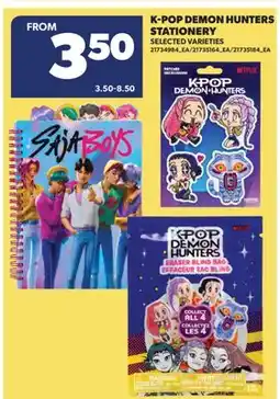Real Canadian Superstore K-POP DEMON HUNTERS STATIONERY offer