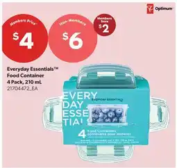 Real Canadian Superstore EVERYDAY ESSENTIALS FOOD CONTAINER, 4 PACK, 210 ML offer