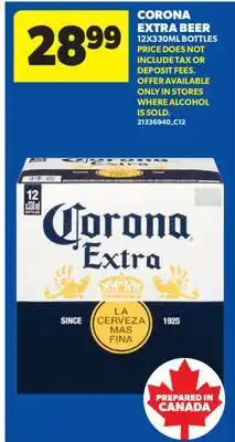Real Canadian Superstore CORONA EXTRA BEER, 12X330ML BOTTLES offer