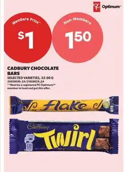 Real Canadian Superstore CADBURY CHOCOLATE BARS offer