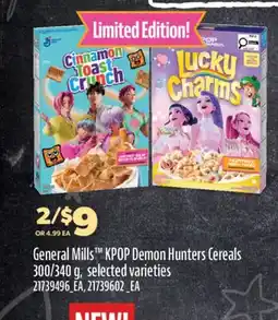 Real Canadian Superstore GENERAL MILLS KPOP DEMON HUNTERS CEREALS 300/340 G offer