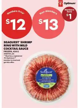 Real Canadian Superstore SEAQUEST SHRIMP RING WITH MILD COCKTAIL SAUCE offer