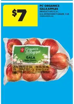 Real Canadian Superstore PC ORGANICS GALA APPLES, 3LB offer