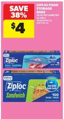 Real Canadian Superstore ZIPLOC FOOD STORAGE BAGS, 10-100'S offer
