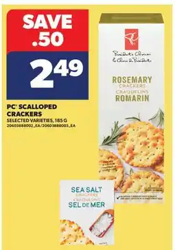 Real Canadian Superstore PC SCALLOPED CRACKERS offer