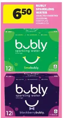 Real Canadian Superstore BUBLY SPARKLING WATER offer