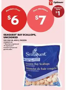 Real Canadian Superstore SEAQUEST BAY SCALLOPS, UNCOOKED, 100-150/LB offer