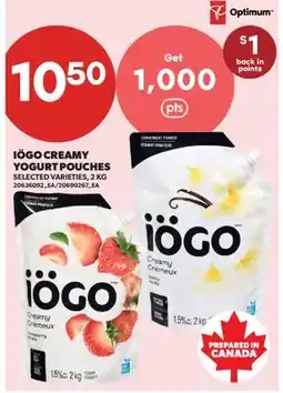 Real Canadian Superstore IÖGO CREAMY YOGURT POUCHES offer