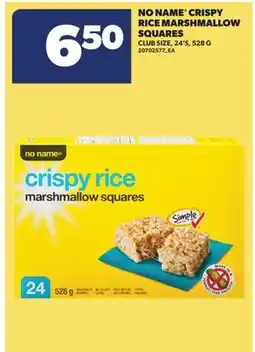 Real Canadian Superstore NO NAME CRISPY RICE MARSHMALLOW SQUARES, 24'S offer