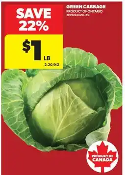 Real Canadian Superstore GREEN CABBAGE offer