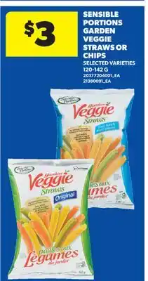 Real Canadian Superstore SENSIBLE PORTIONS GARDEN VEGGIE STRAWS OR CHIPS offer
