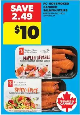 Real Canadian Superstore PC HOT SMOKED CANDIED SALMON STRIPS offer