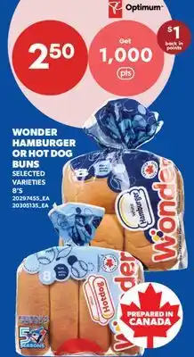 Real Canadian Superstore WONDER HAMBURGER OR HOT DOG BUNS, 8'S offer