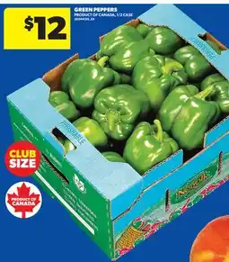 Real Canadian Superstore GREEN PEPPERS, 1/2 CASE offer