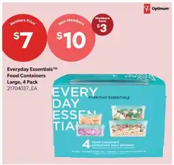 Real Canadian Superstore EVERYDAY ESSENTIALS FOOD CONTAINERS, LARGE offer